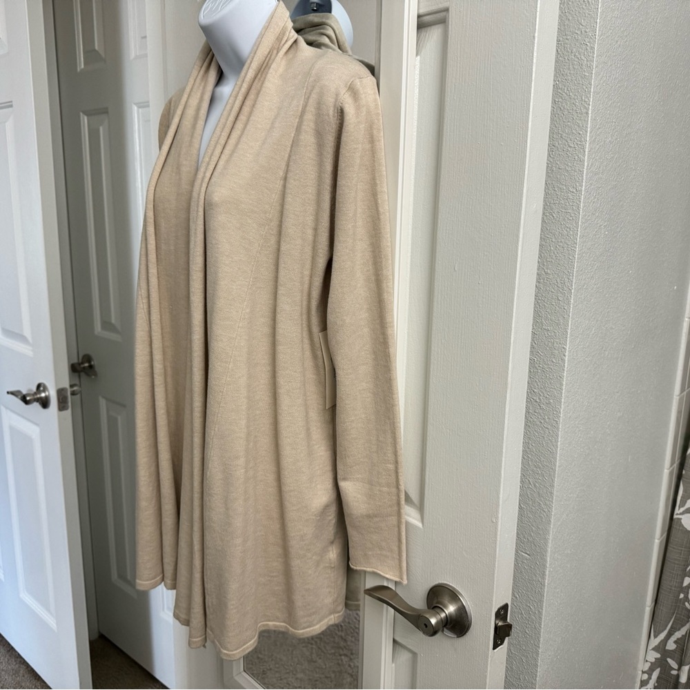 Dreamers Drape Front Open Knit Cardigan S M